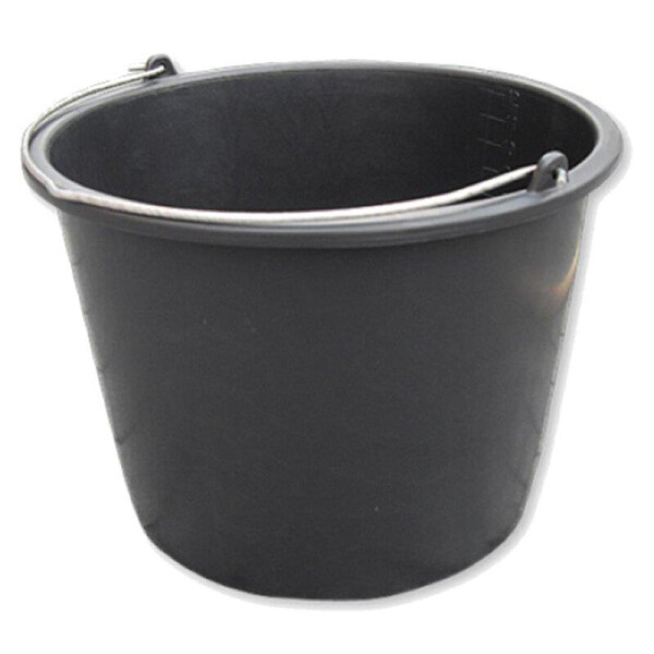 Baueimer schwarz – stabiler Eimer ideal für Schutt Baueimer 12 L