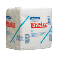 WYPALL* X60 Wischtücher 1/4 Falz, geprägt, weiß, 68 g/m² EU 6034002