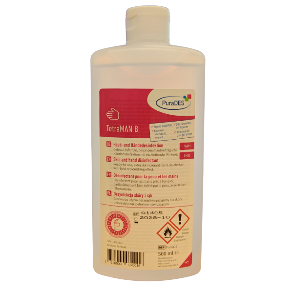 PuraDES TetraMAN B 500 ml – Alkoholische Händedesinfektion