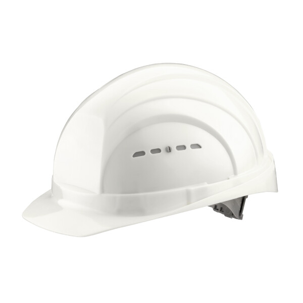 BAUHELM Schutzhelm Helm Bauarbeiterhelm Arbeitshelm Schuberth Schutzhelm EuroGuard 6 I/79 GY, Kategorie II, ohne Drehverschluss, 6-Pkt.Gurtband, weiß