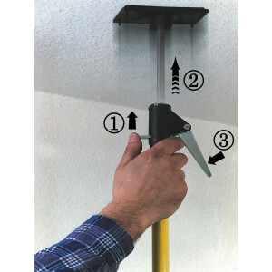 Deckenstütze QS60 145-290 cm GLÜCK – Quick-Support Stellwandstützen Teleskoptstütze QS 60 – Profi Deckenstütze / Staubschutzwandstütze