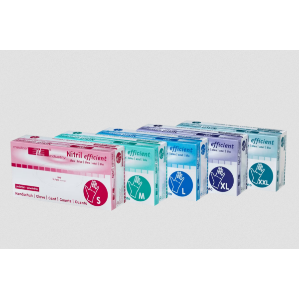 Nitrilhandschuhe XXL medical care serve Puderfrei 100 Stück. blau