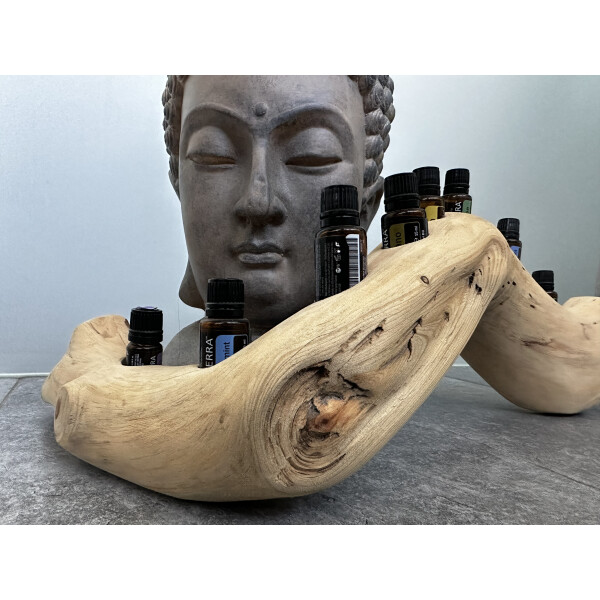 Holz Organizer Aromatherapie Halter Ätherische Öle Flaschen Aufbewahrung Display Regal - Geeignet für  Duftöle, Ätherisches Öl