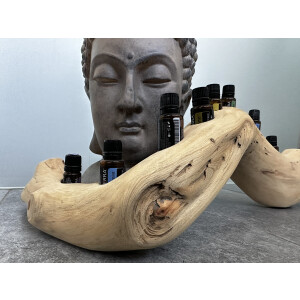 Holz Organizer Aromatherapie Halter Ätherische Öle Flaschen Aufbewahrung Display Regal - Geeignet für  Duftöle, Ätherisches Öl