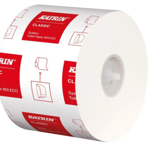 Katrin Toilettenpapier Plus System Toilet 800, 66940, 2-lagig, Tissue, 800 Blatt, 36 Rollen 10 x 11,5cm