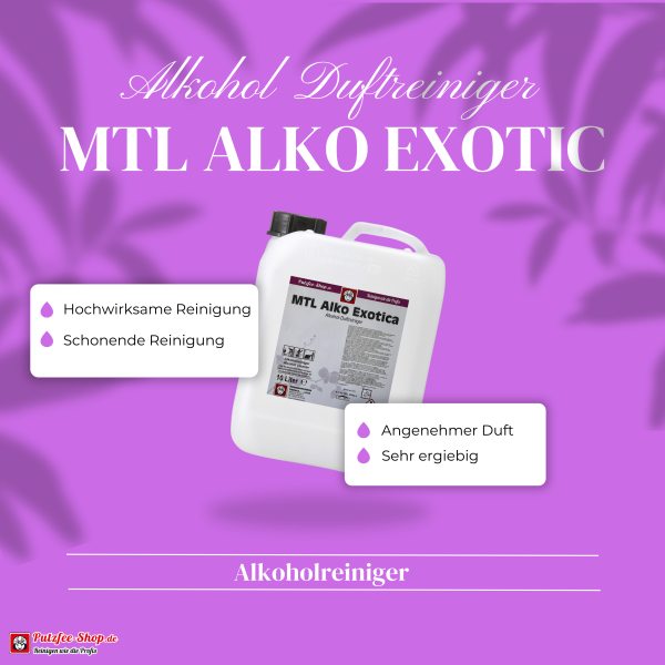 MTL Alko Exotica – Neutraler Universalreiniger mit Alkohol (1 L) MTL Alko Exotica – Neutraler Universalreiniger mit Alkohol (1 Liter)