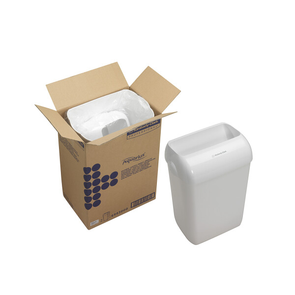 Aquarius™ Kimberly-Clark Professional™ Abfalleimer 6993 – Kunststoff 1 Stück. – Weiß, Fassungsvermögen 43 L