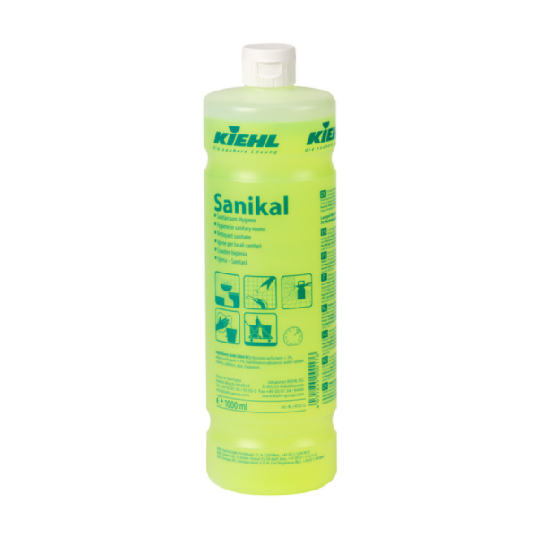 KIEHL Sanikal 1 L – Säure- & Chlorfreier Sanitärreiniger – Hochkonzentriert – Für Sanitäranlagen, Keramik & Armaturen