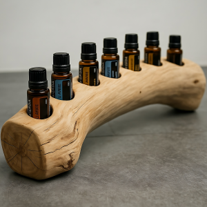 Holz Organizer ätherische Öle Halter – handgefertigte Aufbewahrung & Display für doTERRA, Young Living & Duftöle“ 7 Bohrungen