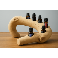 Holz Organizer ätherische Öle Halter – handgefertigte Aufbewahrung & Display für doTERRA, Young Living & Duftöle“ 8 Bohrungen