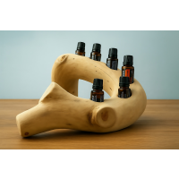 Holz Organizer ätherische Öle Halter – handgefertigte Aufbewahrung & Display für doTERRA, Young Living & Duftöle“ 16 Bohrungen