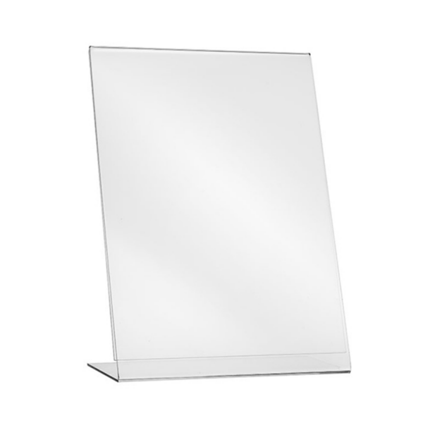 Acryl L-Ständer,DIN A4, lang, Flyer Aufsteller, Prospektständer, SC 3.0