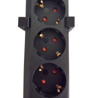 3D-gedruckte Halterung geeignet für Brennenstuhl Eco-Line Steckdosenleiste Schwarz