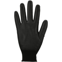 Asatex Arbeitshandschuh 3702 – PU-beschichteter Handschuh, schwarz, EN 388, Kat. II