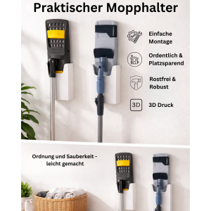 MTL ProLine Mopphalter – 3D-verstärkter Breitwischgerätehalter 40 / 50 cm – hygienische & stabile Ordnungslösung für Profis MTL ProLine Mopphalter…