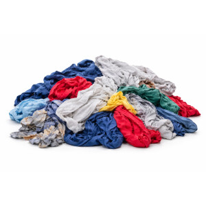 Trikot Putzlappen bunt 10 kg Ballen | DIN 61650 | Industrie-Profiqualität | Putzlumpen | Werkstattlappen