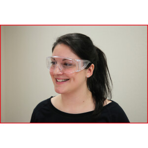 KS Tools Schutzbrille Überbrille transparent – EN 166 – Für Brillenträger geeignet