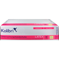 Kolibri Latex Untersuchungshandschuhe Premium white/weiß Gr. S
