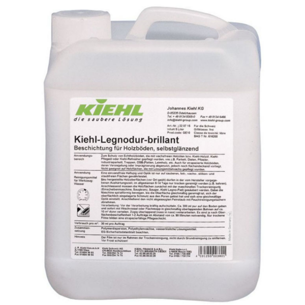 Kiehl Legnodur Brilliant 5L – Selbstglänzende 1-Komponenten-Permanentbeschichtung – 5 L | Karton (2 Kanister)