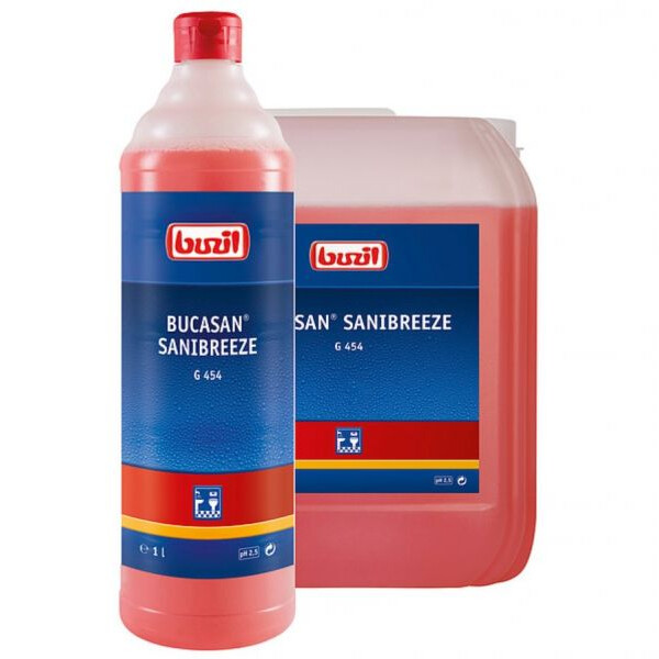 Buzil G454 Bucasan® Sanibreeze – Hochwirksamer Sanitärunterhaltsreiniger mit Frischeduft 1L Flasche