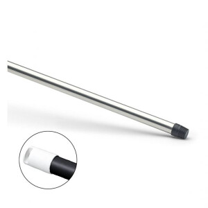 Nölle Aluminium-Stiel teilummantelt 140 cm mit Gewinde