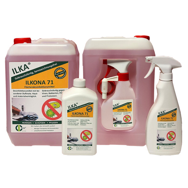 ILKA - Ilkona 71 - gebrauchsfertige Flächen-Desinfektion 750 ml Sprühflasche