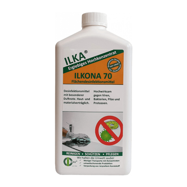 Flächendesinfektionmittel ILKA - Ilkona 70 Konzentrat Desinfektionsmittel für Flächen Oberflächendesinfektionsmittel