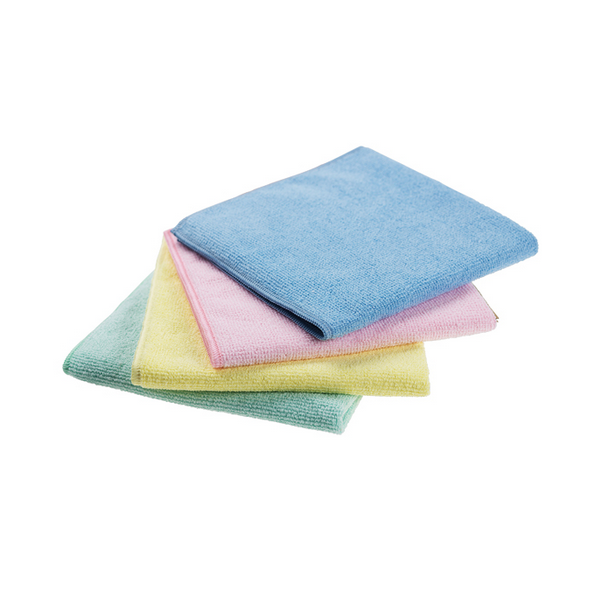Microfaser Professional Basic Tuch 36 × 36 cm Blau 10 Stück.– Hochwertiges Reinigungstuch für Haushalt & Gewerbe