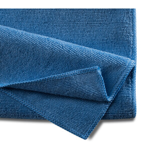 Microfaser Professional Basic Tuch 36 × 36 cm Blau 10 Stück.– Hochwertiges Reinigungstuch für Haushalt & Gewerbe
