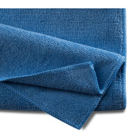 Microfaser Professional Basic Tuch 36 × 36 cm Blau 10 Stück.– Hochwertiges Reinigungstuch für Haushalt & Gewerbe